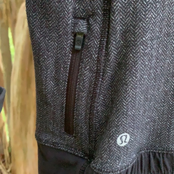 Lululemon Think Fast Hoodie Heathered Herringbone Black - Picture 13 of 16